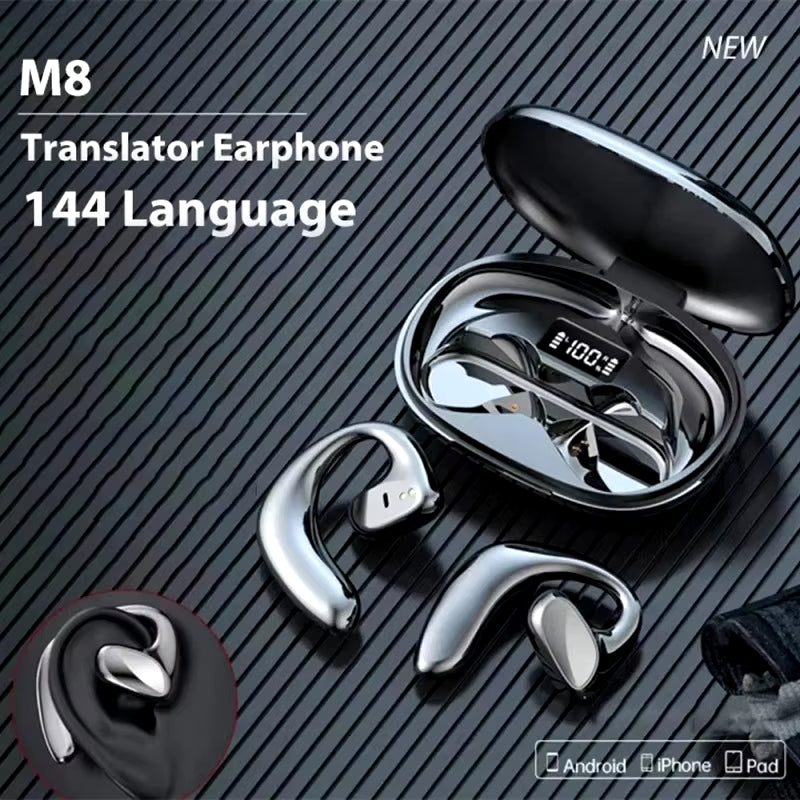 Wireless Bluetooth Translation Headphones with Instant Smart Voice Translator for 144 Languages